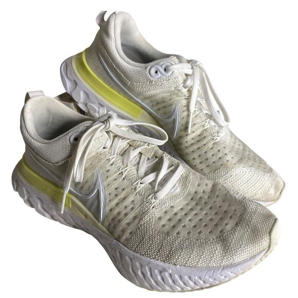 Nike React Infinity Womens 9 Platinum Yellow‎ Run Athletic Athleisure CT2423-100 - Picture 1 of 12